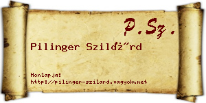 Pilinger Szilárd névjegykártya