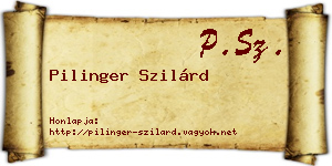 Pilinger Szilárd névjegykártya