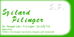 szilard pilinger business card
